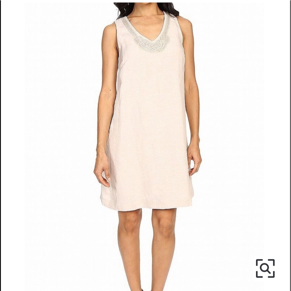 NIC+ZOE Womens Embellished Neck Shift dress